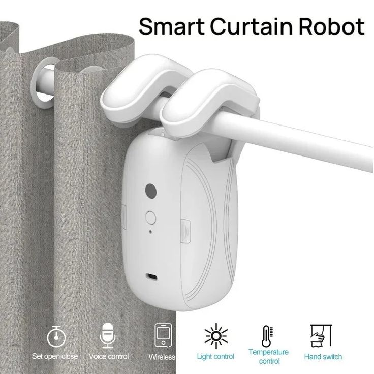 Tuya Smart Curtain Robot Curtain Motor 3-in-1 Wi-Fi Tuya APP Remote control Timed switch, Pull-to-start For Roman T U Tracks