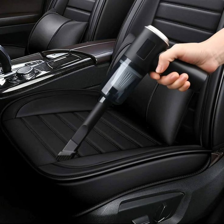 High-Power Mini Car Vacuum cleaner-20000Pa, 130,000RPM Brushless Motor, 4000mAh Battery, Dual Nozzles for Car/Home/Keyboard & Vacuum Storag