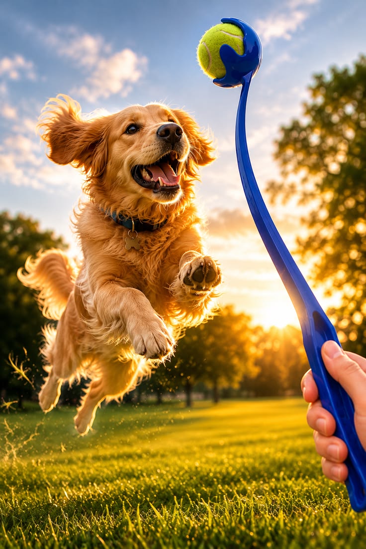 🐾 Interactive Pet Ball Launcher – Fetch & Training Toy for Dogs & Cats