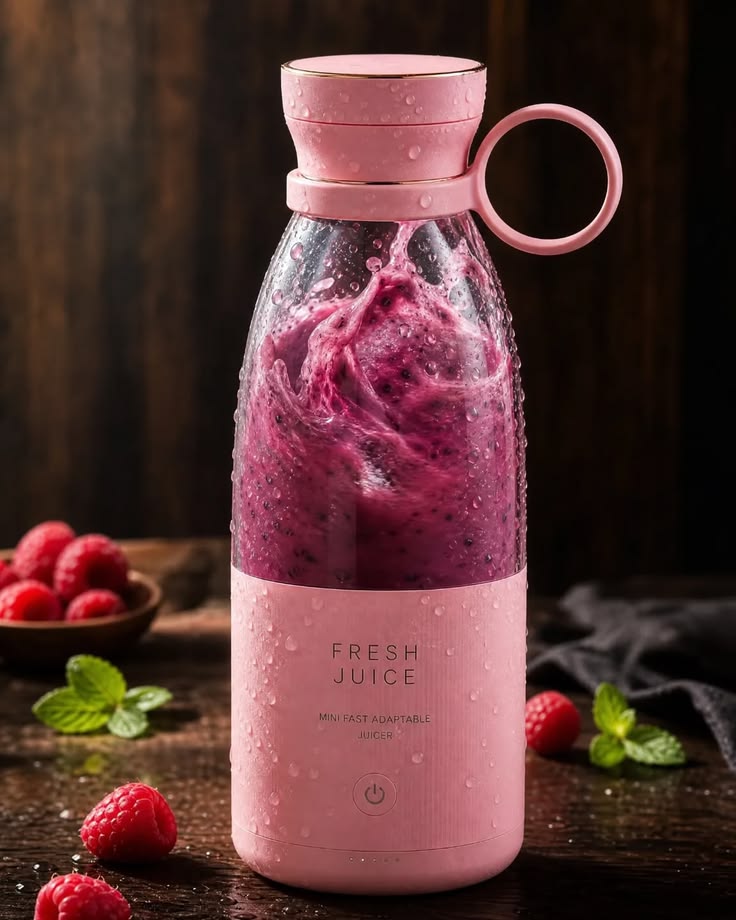 Portable Blender Electric Fruit Blender Durable Smoothies and Milkshakes Maker Rechargeable for Outdoors Camping Traveling