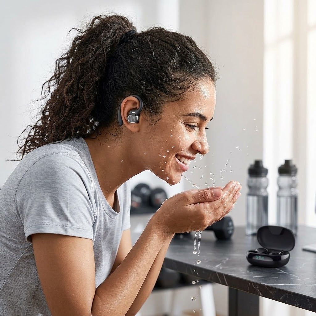 True Wireless Earbuds – Ear Hook Sports Headphones with HiFi Stereo & Mic