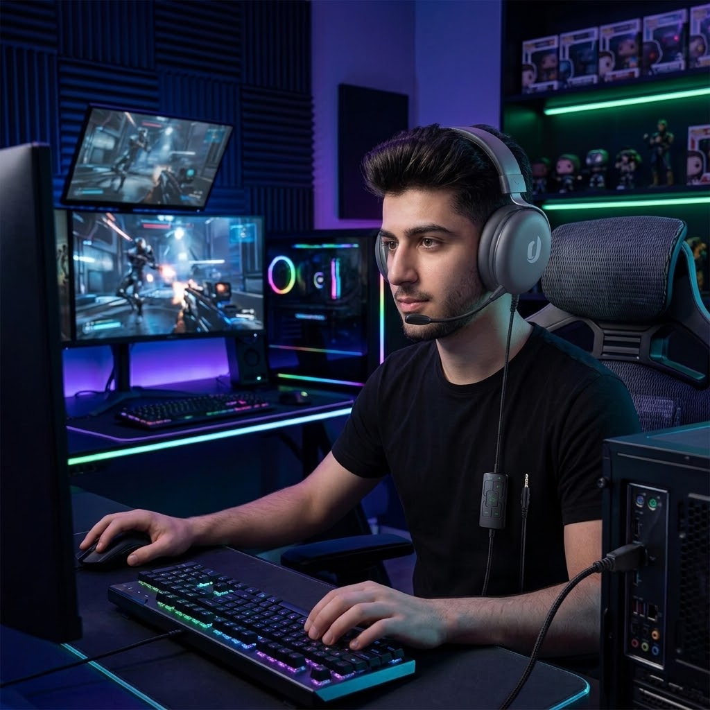 🎮 7.1 Surround Sound  Gaming Headset – Noise-Cancelling Mic for PC, PS5, PS4 & Xbox