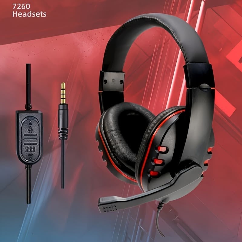 Wired Gaming Headset with Mic – 3.5mm Stereo Headphones for PS4 & PC
