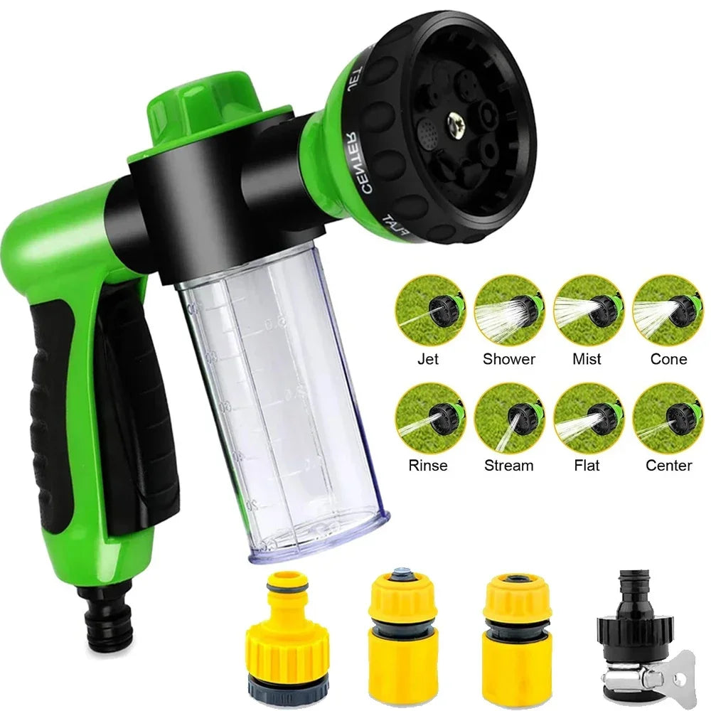 8-in-1 Pet Shower Gun – Foam Sprayer & Grooming Brush