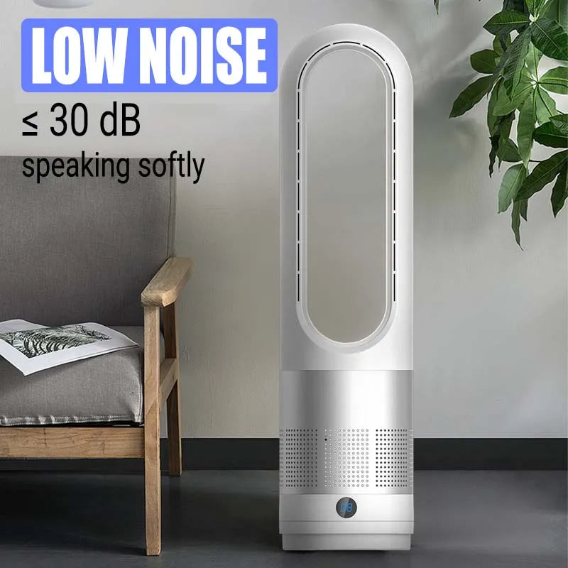 🌬️ Bladeless Tower Fan with Remote Control – 8 Speeds, Oscillation & 8H Timer