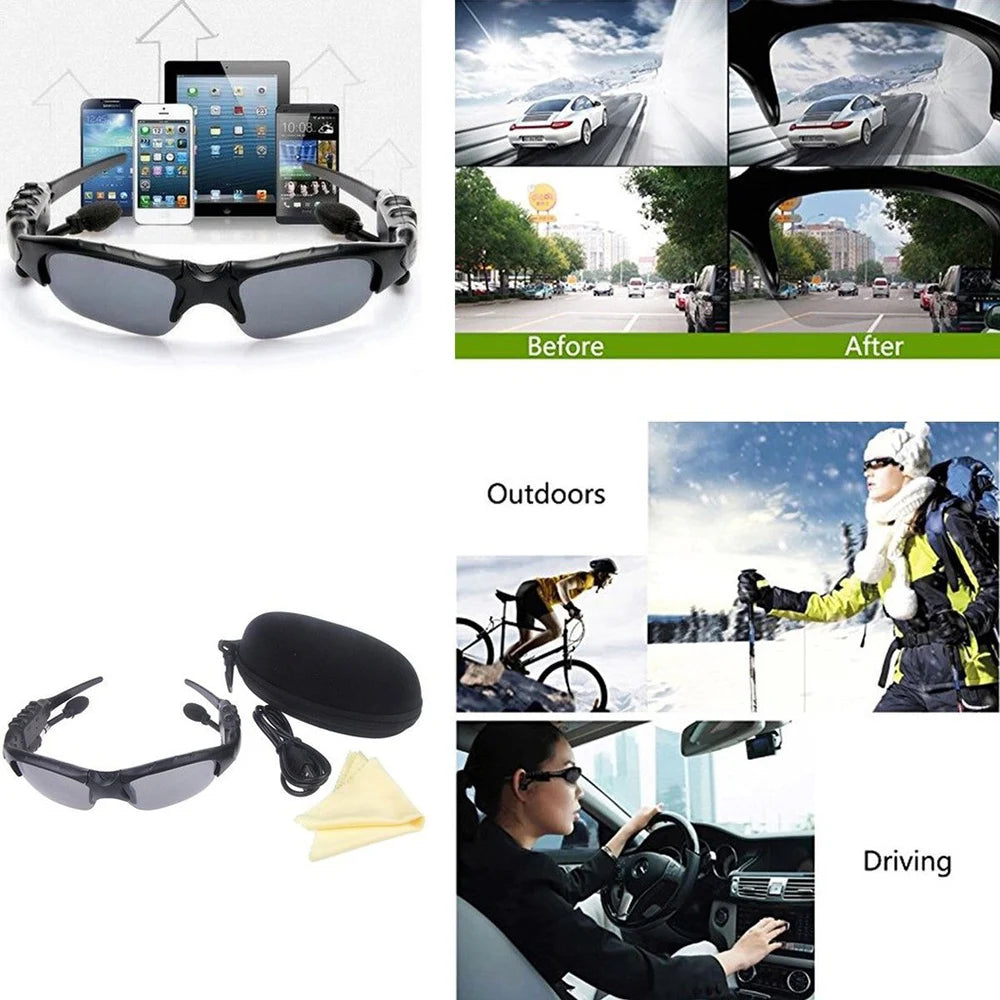 NOVEX Bluetooth Smart Sunglasses – Wireless Stereo Audio Glasses with UV Protection Polarized Lenses