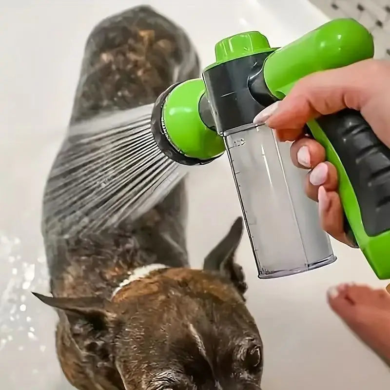 8-in-1 Pet Shower Gun – Foam Sprayer & Grooming Brush
