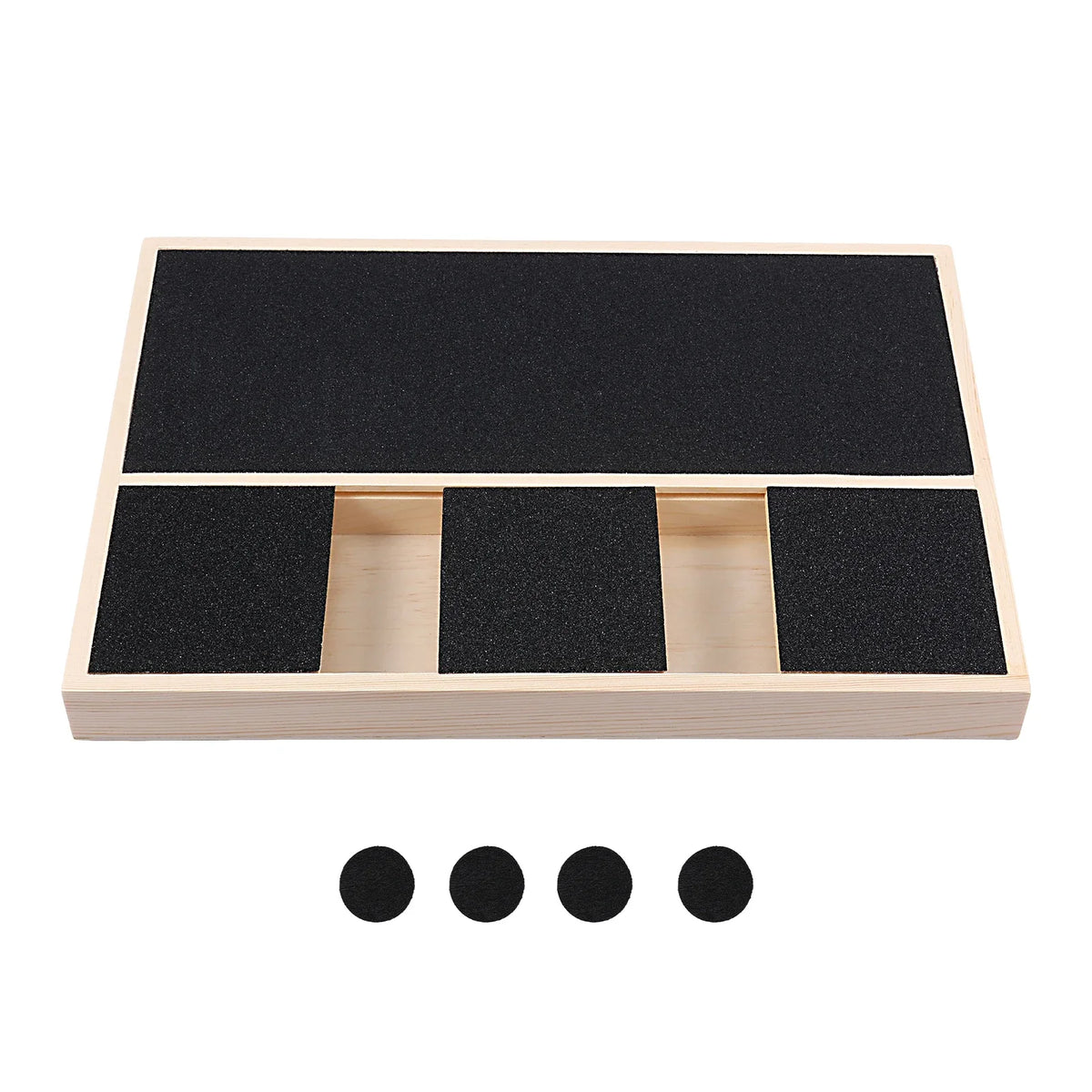 🐾 Dog Nail Scratch Board with Treat Box – Wooden Puppy Nail Grinding Pad