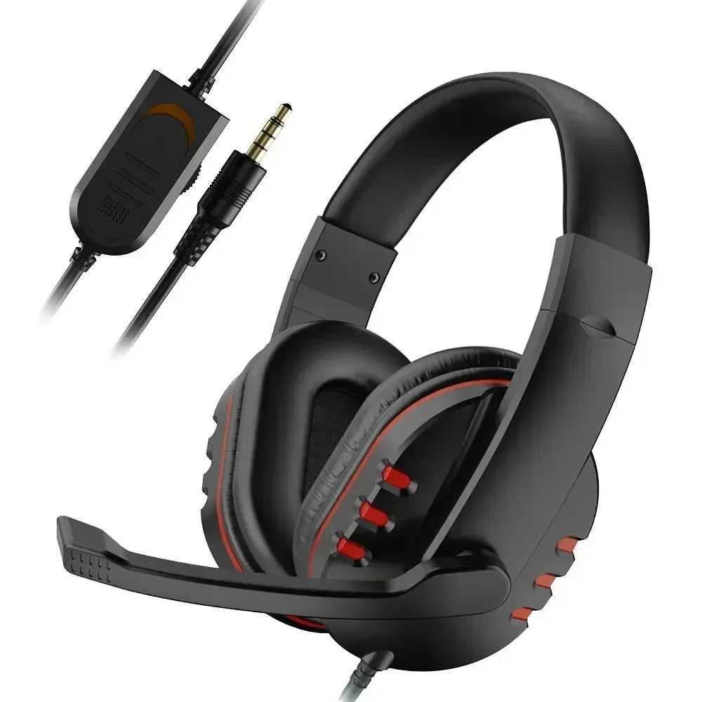 Wired Gaming Headset with Mic – 3.5mm Stereo Headphones for PS4 & PC