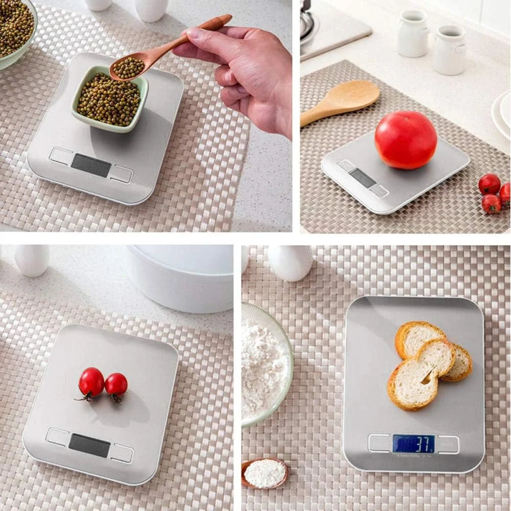 NOVEX Digital Kitchen Scale – 5kg/10kg Capacity, 1g Precision, Stainless Steel