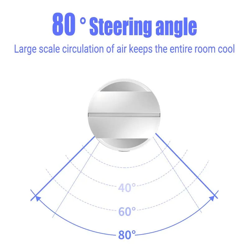 🌬️ Bladeless Tower Fan with Remote Control – 8 Speeds, Oscillation & 8H Timer