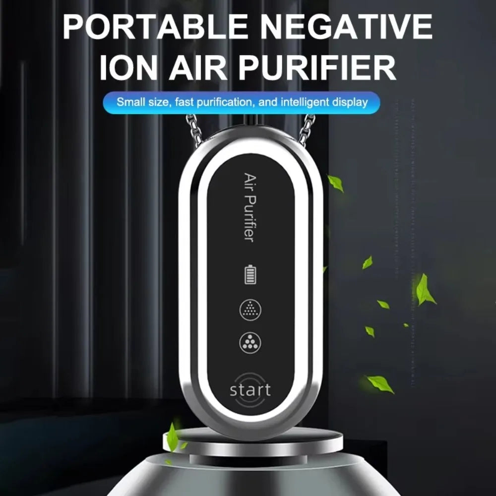 Wearable Mini Air Purifier – Portable USB Rechargeable Air Cleaner
