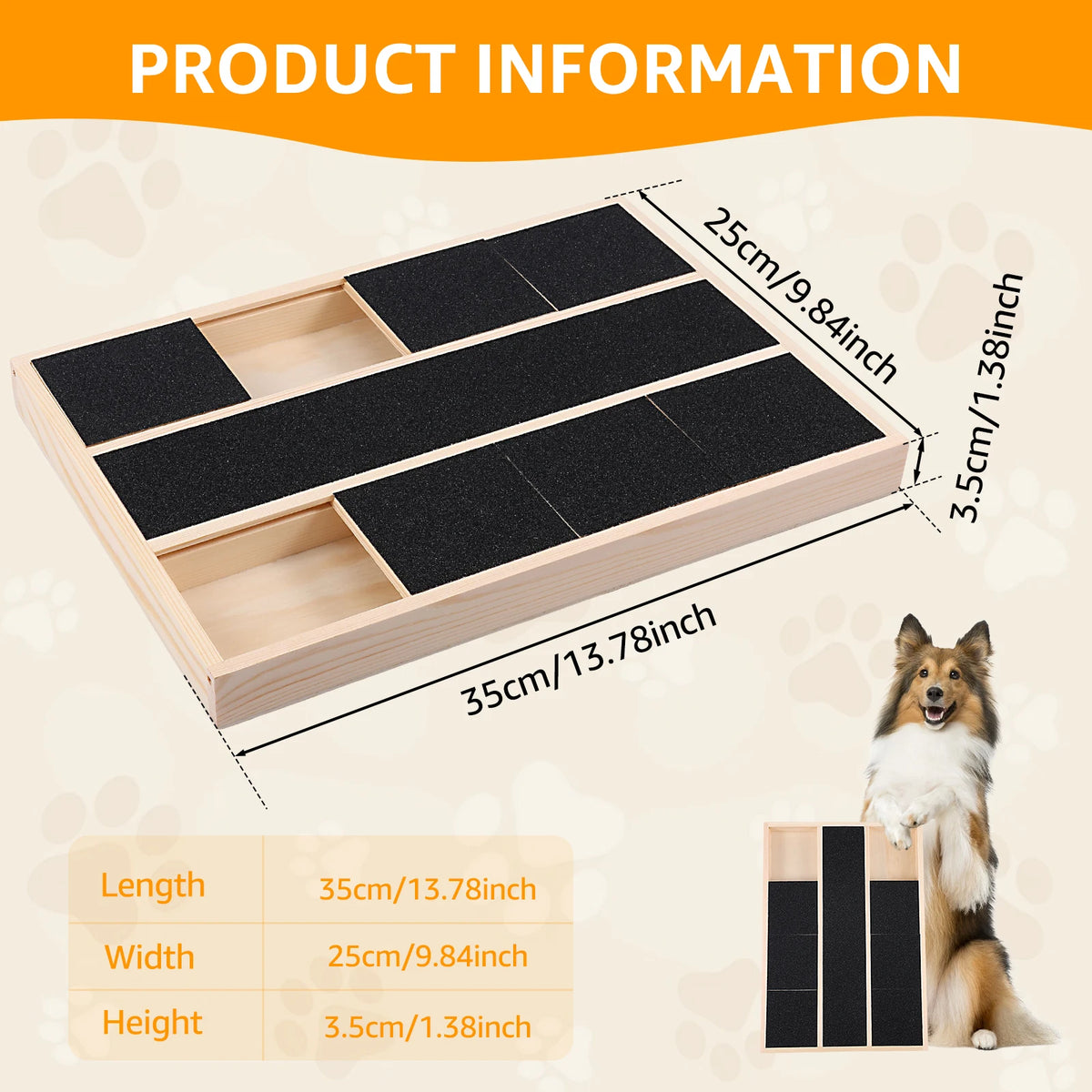🐾 Dog Nail Scratch Board with Treat Box – Wooden Puppy Nail Grinding Pad