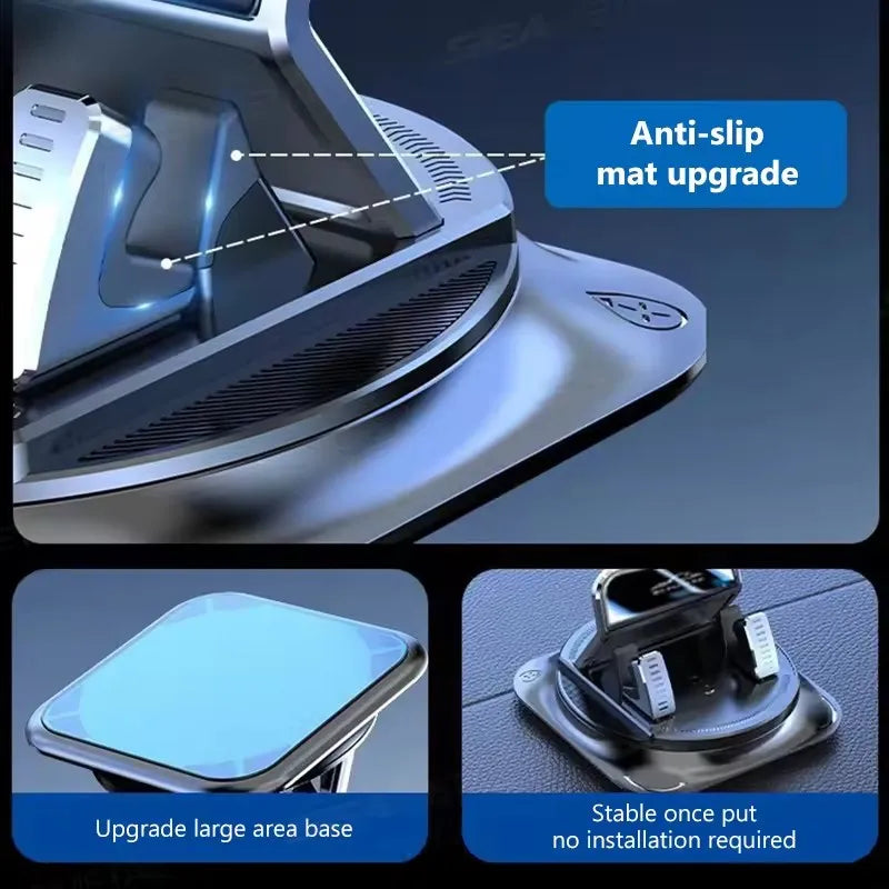 NOVEX Universal Car Phone Holder – 360° Rotating Anti-Slip Dashboard Mount for GPS Navigation