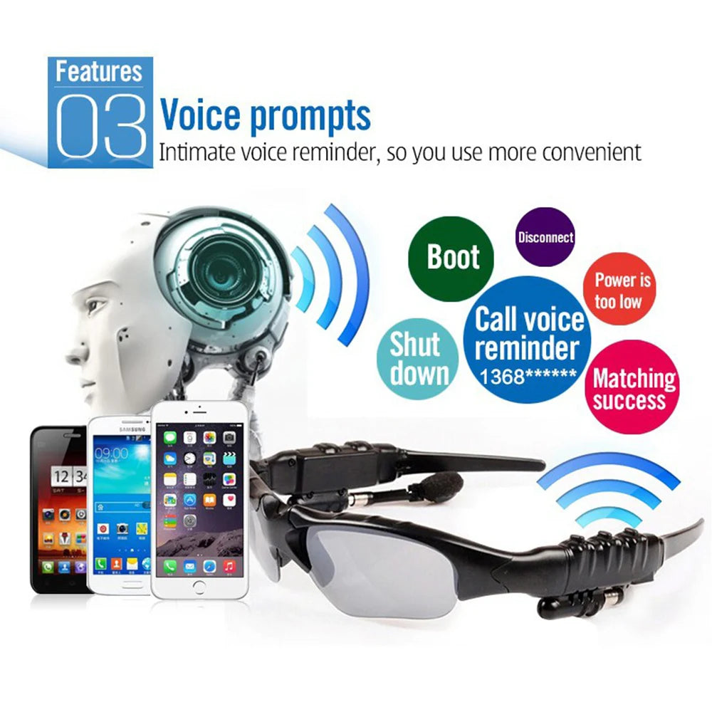 NOVEX Bluetooth Smart Sunglasses – Wireless Stereo Audio Glasses with UV Protection Polarized Lenses