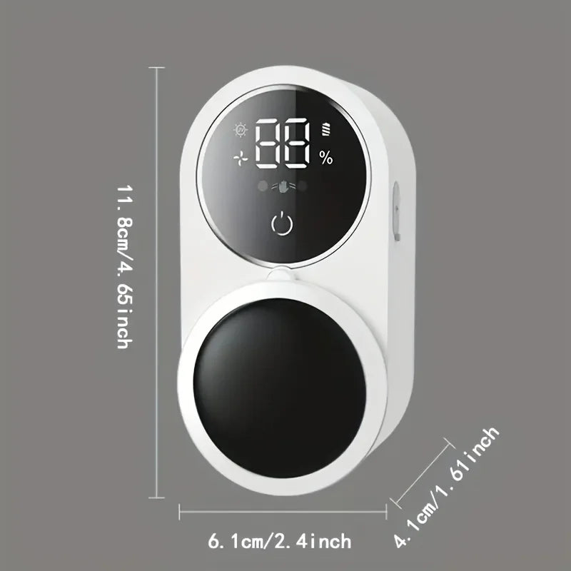 Smart Electric Toothbrush with Digital Display & Wall-Mounted Charging Holder