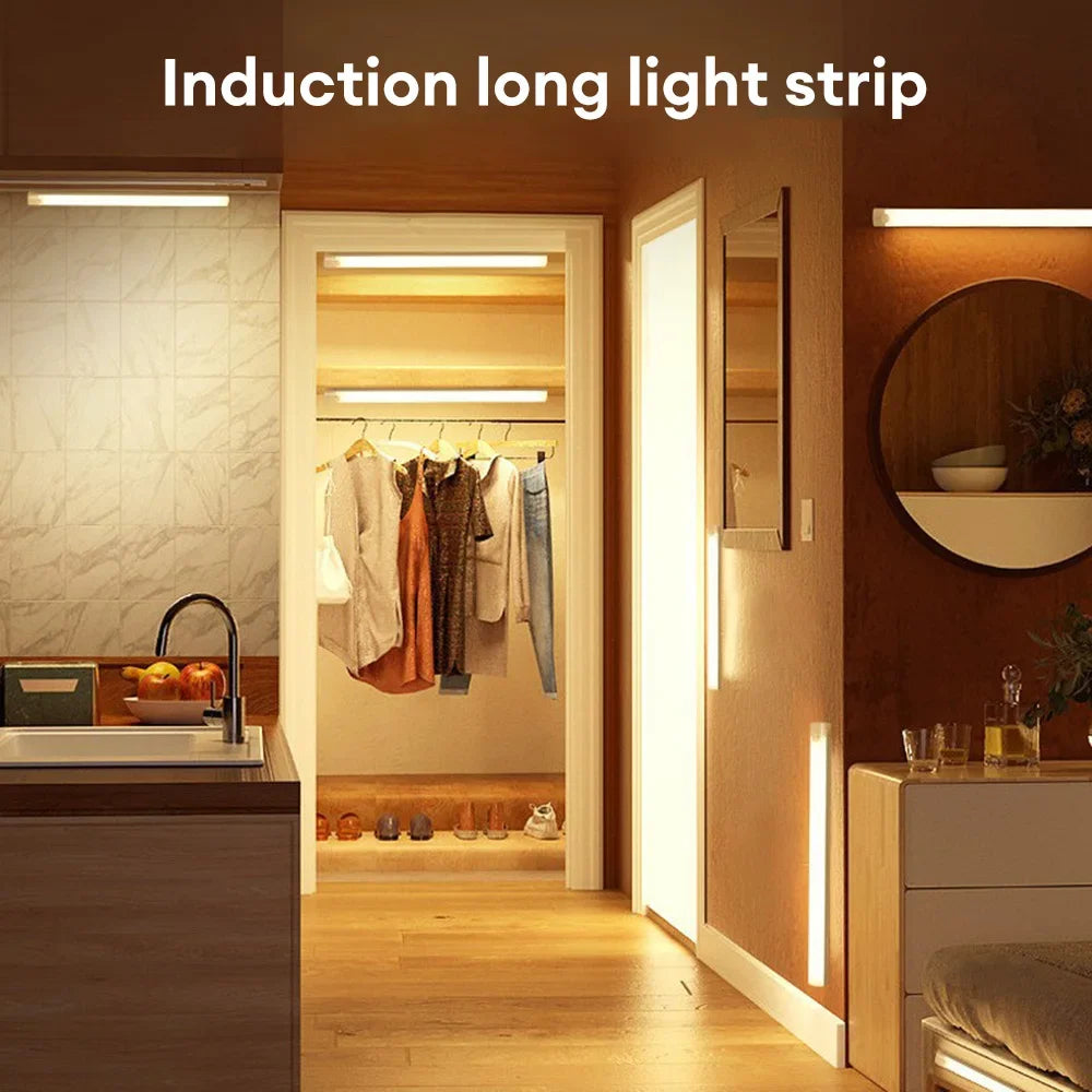 NOVEX Wireless LED Motion Sensor Night Light – USB Rechargeable Magnetic Closet & Wardrobe Lamp