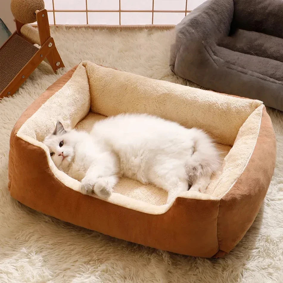 Cozy Pet Bed for Cats and Dog – Soft Plush Cushion for Sleeping & Relaxing