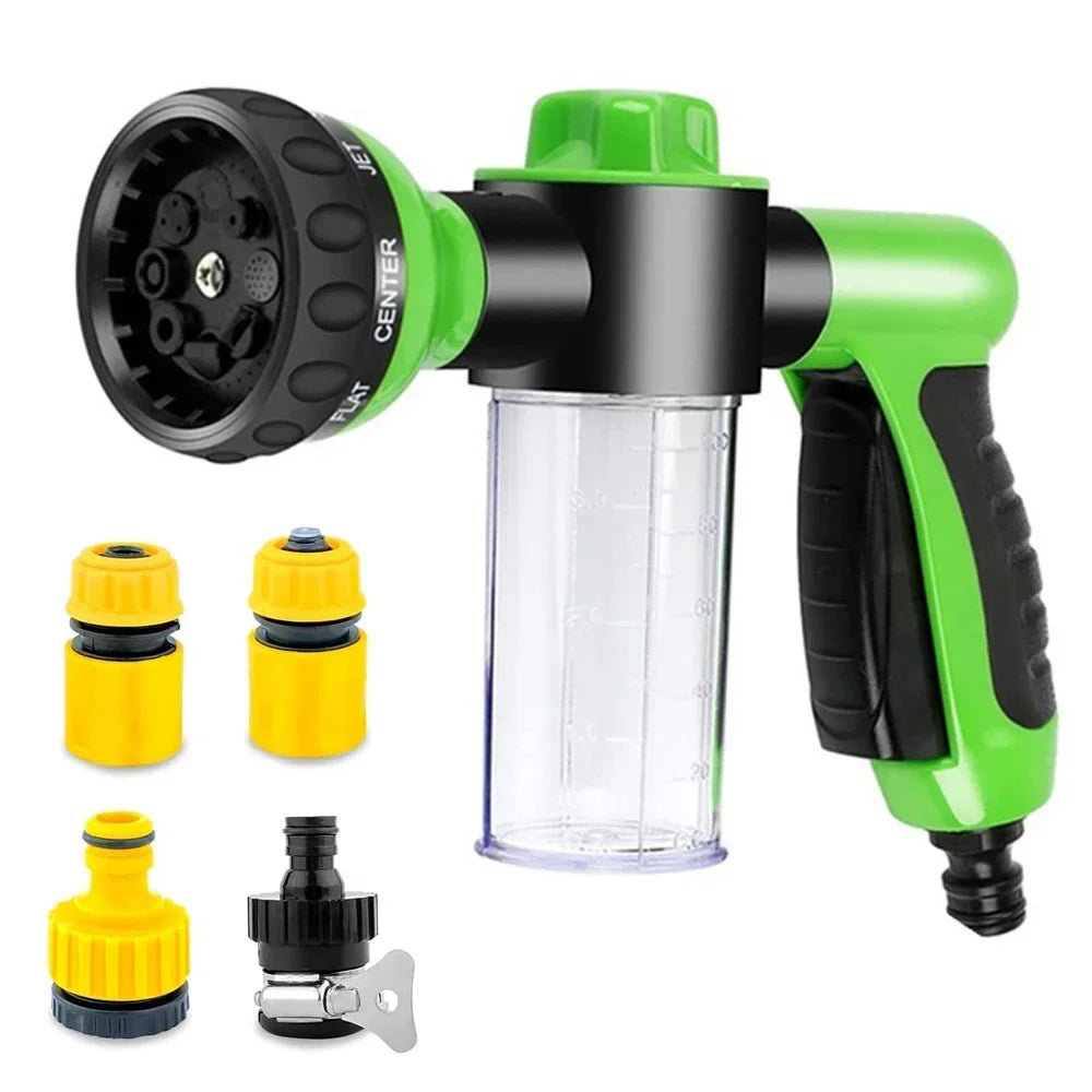 8-in-1 Pet Shower Gun – Foam Sprayer & Grooming Brush