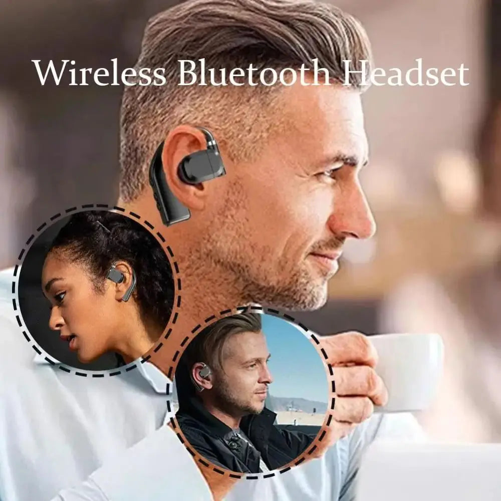 Bluetooth 5.4 Ear Hook Headset – Noise Reduction & HD Microphone