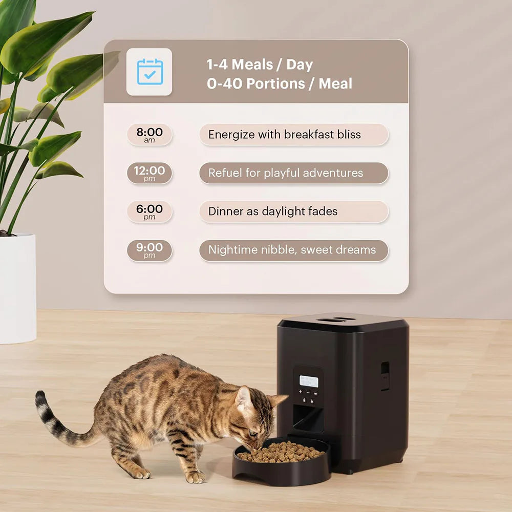 Smart Automatic Pet Feeder with WiFi – Timed Portion Food Dispenser for Cats & Dogs