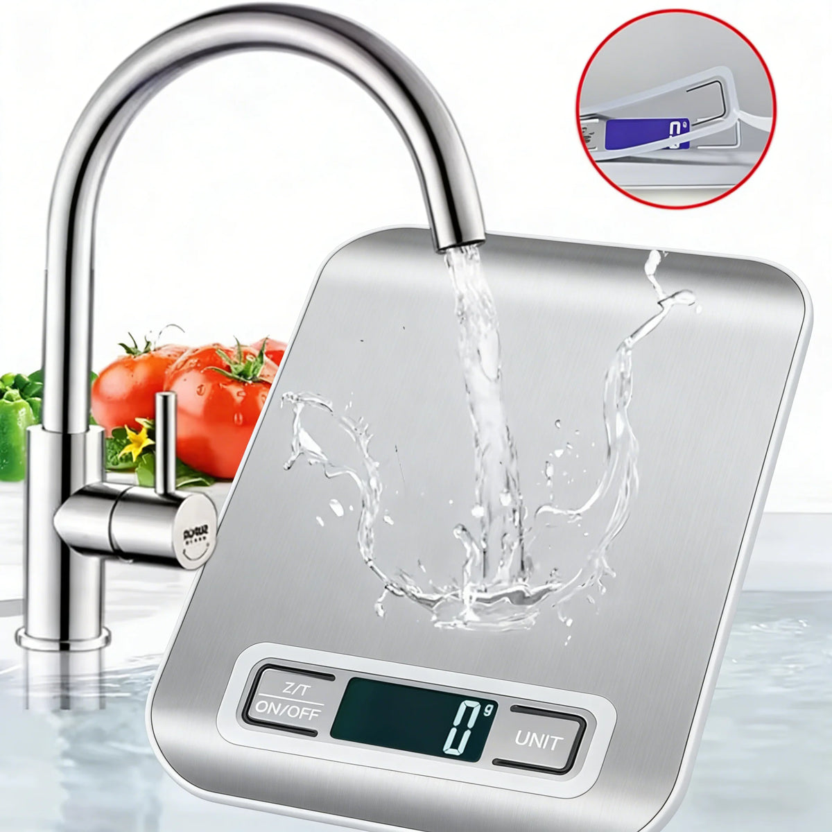 NOVEX Digital Kitchen Scale – 5kg/10kg Capacity, 1g Precision, Stainless Steel