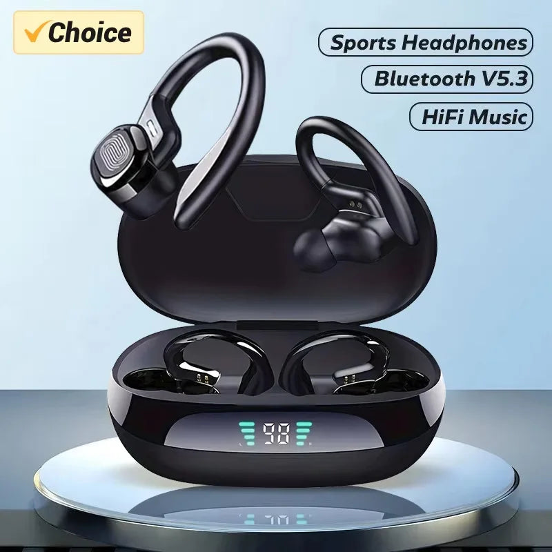True Wireless Earbuds – Ear Hook Sports Headphones with HiFi Stereo & Mic