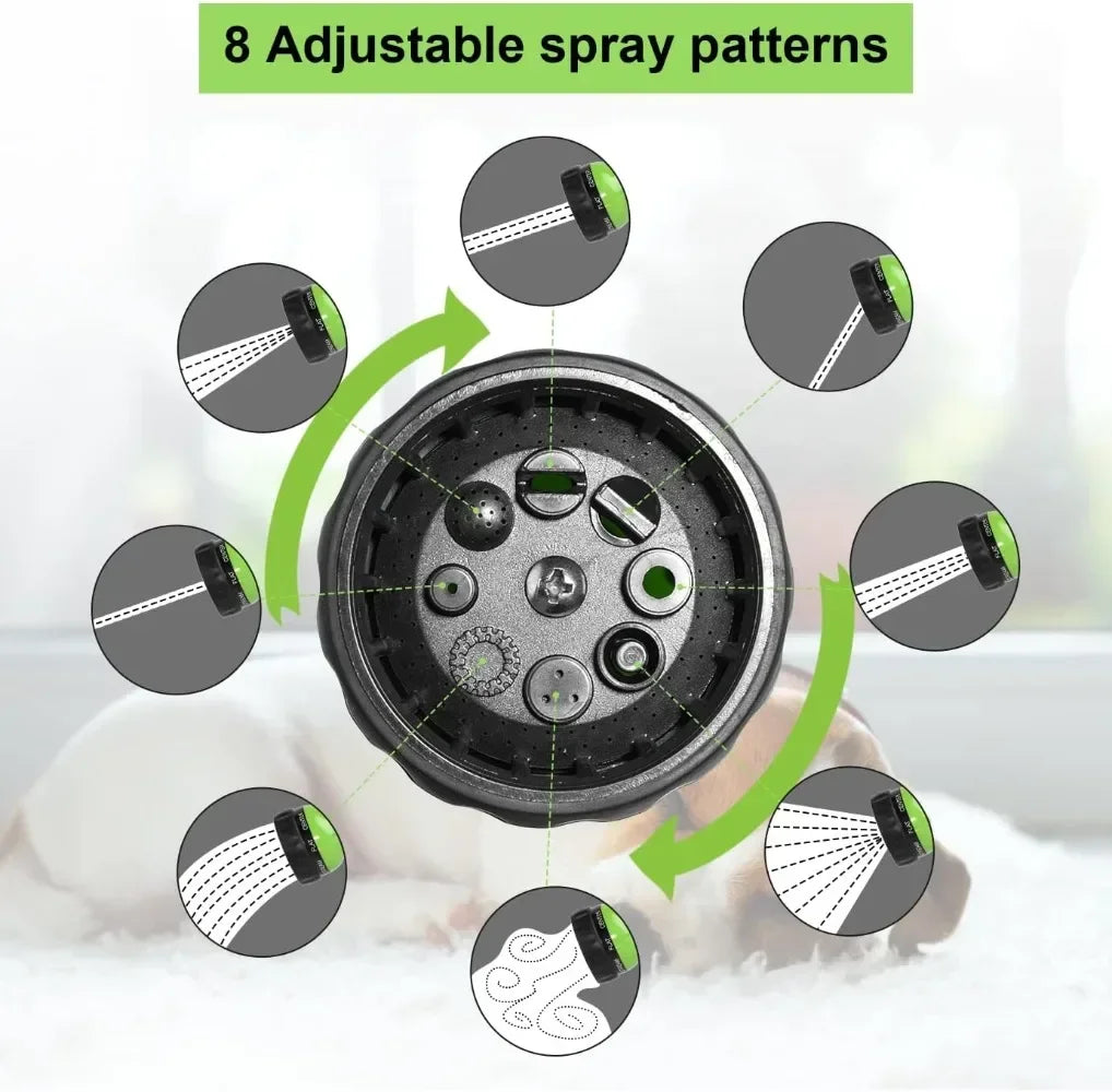 8-in-1 Pet Shower Gun – Foam Sprayer & Grooming Brush