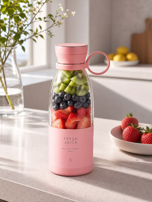 Portable Blender Electric Fruit Blender Durable Smoothies and Milkshakes Maker Rechargeable for Outdoors Camping Traveling