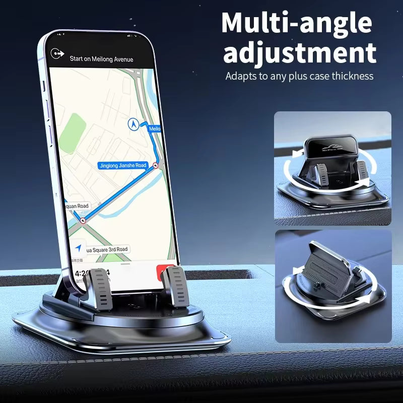 NOVEX Universal Car Phone Holder – 360° Rotating Anti-Slip Dashboard Mount for GPS Navigation